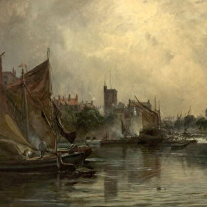 The Thames at Chiswick, London, 1865 (oil on canvas)