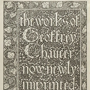 Title Page, from The Works of Geoffrey Chaucer now newly Imprinted
