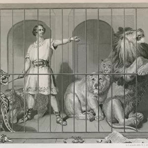 Van Amburgh and the lions (engraving)