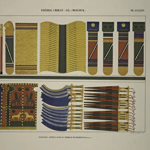 Various Egyptian arms and weapons, Thebes, Biban-el-Molouk