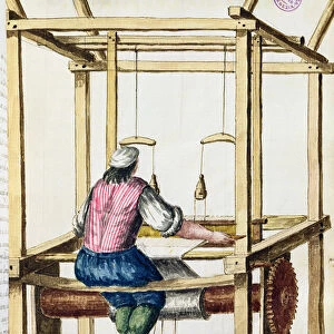 A Venetian Weaver (pen & ink and w / c on paper)