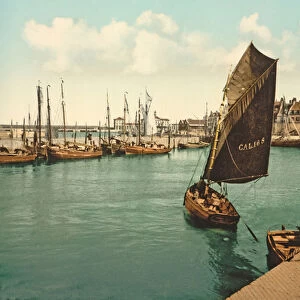 View of Calais Harbour, 1890-1900 (chromolitho)