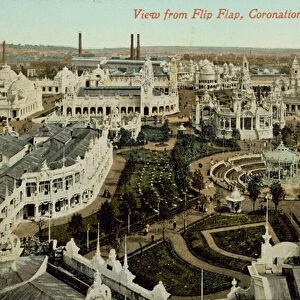 View from the Flip Flap, Festival of Empire, exhibition celebrating the coronation of King George V, Crystal Palace, London, 1911 (photo)