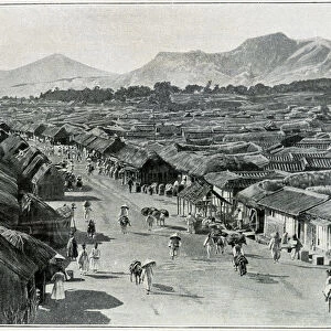 View of the Main street of Seoul, capital city of Korea in the 19th century