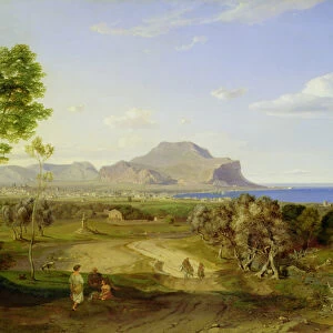 View over Palermo, 1828 (oil on canvas)
