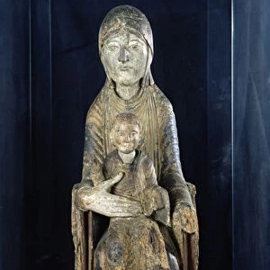 Virgin and Child in Majestd, from Forez (painted wood)