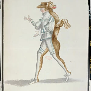 Werewolf costume for the Ballet de la Nuit by Jean-Baptiste Lully (1632-87