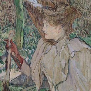 Woman with Gloves, 1891 (oil on cardboard)