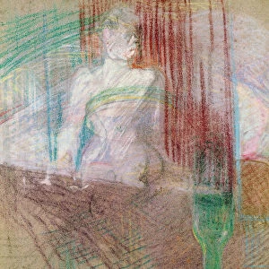 Woman standing behind a table, from Elles, 1889 (pastel on paper)