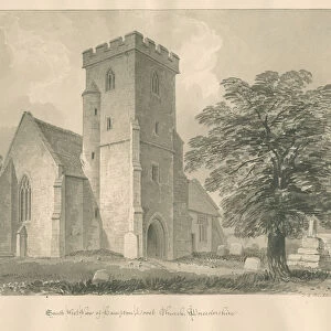 Worcestershire - Hampton Lovett Church: sepia drawing, 1833 (drawing)