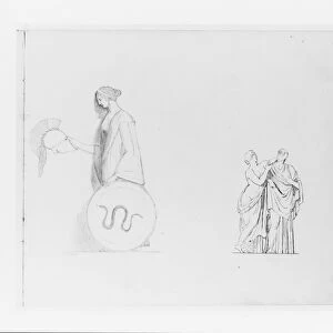 Athena Two Classical Figures Venus Sketchbook