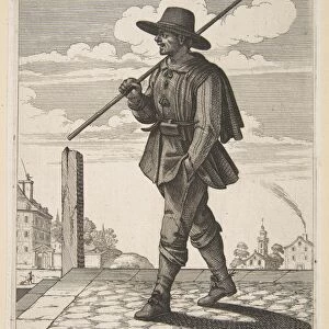 Chimney Sweep mid late 17th century Etching Sheet