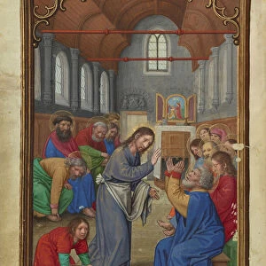 Christ Washing Apostles Feet Simon Bening Flemish