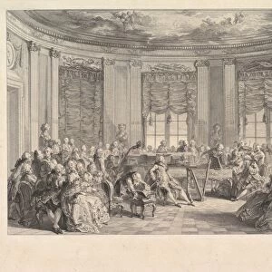 Concert 1774 Etching engraving first state three