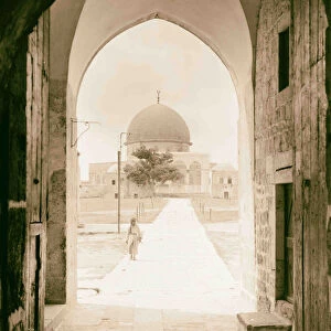 Dome Rock archway 1934 Jerusalem Israel