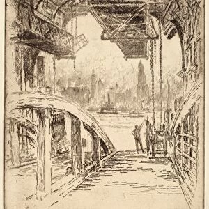 Joseph Pennell, The Ferry House, American, 1857 - 1926, 1919, etching