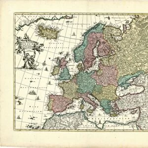 Map Nova et accurate divisa regna et regiones praecipuas Europae descriptio