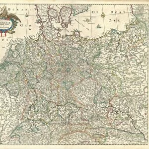 Map Tabula Germaniae Claes Jansz Visscher 1586 / 1587-1652