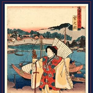 Miya no zu, View of Miya. Utagawa, Toyokuni, 1786-1865, artist, [between 1835 and 1838]