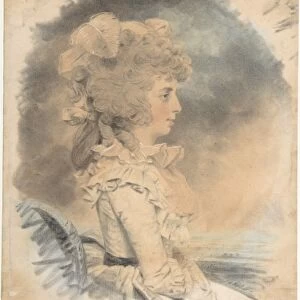Mrs Palmer 1785 Watercolor colored chalk graphite