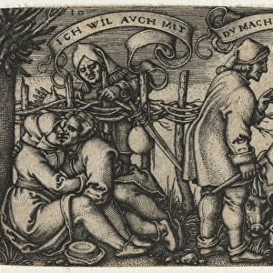 Peasant Wedding Twelve Months No 10 1546 Hans Sebald Beham