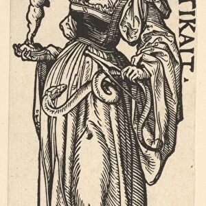 Prudence Die Firsichtikait Seven Virtues Woodcut
