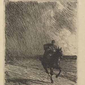 Storm 1891 Anders Zorn Swedish 1860-1920 Etching