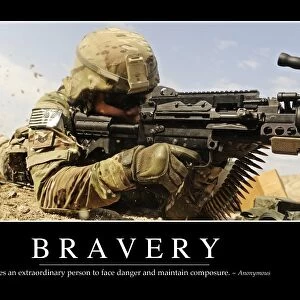 Bravery: Inspirational Quote and Motivational Poster