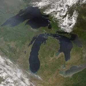 Satellite view of The Great Lakes
