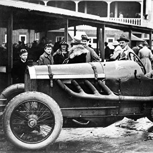 1912 Lorraine Dietrich Blue Bird at Brooklands with Malcolm Campbell. Creator: Unknown