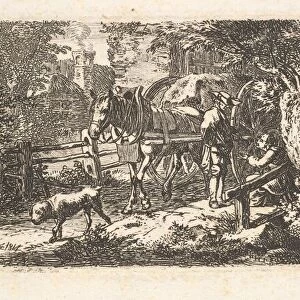 Alms given by a cart driver, 1814. Creator: Johann Christian Erhard