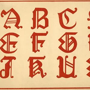 Alphabet, letters A-M, upper case
