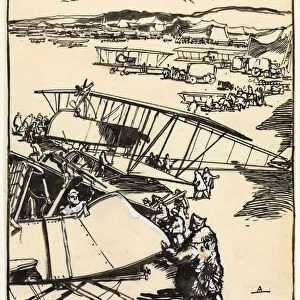 Avions reposant sur le terrain, 1914. Creator: Auguste Louis Lepere (French, 1849-1918)