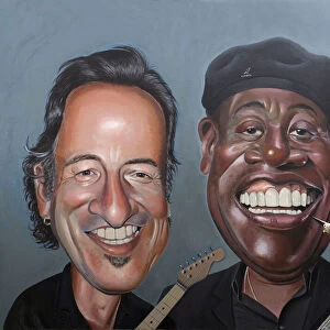 Bruce Springsteen and Clarence Clemons. Creator: Dan Springer