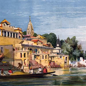 Cawnpore on the Ganges, India, 1857. Artist: William Carpenter