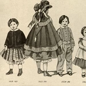 Childrens clothing from 1850-1860, 1907, (1937). Creator: Cecil W Trout