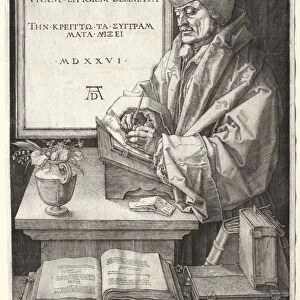 Desiderius Erasmus of Rotterdam, 1526. Creator: Albrecht Dürer (German, 1471-1528)