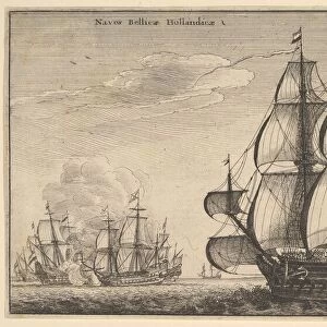 Dutch Warships (Naves BellicaeHollandicae), 1647. Creator: Wenceslaus Hollar