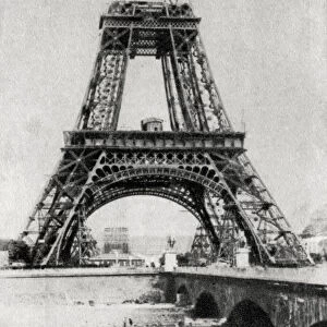 The Eiffel Tower under construction, Paris, c1888
