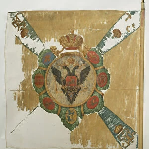 Flag of the Semenovsky Life-Guards Regiment, 1762. Artist: Flags, Banners and Standards