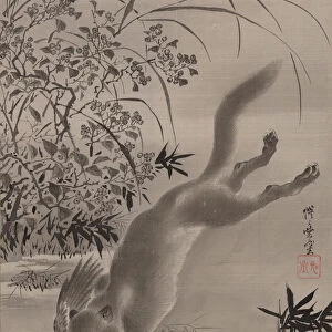 Fox Catching Bird, ca. 1887. Creator: Kawanabe Kyosai