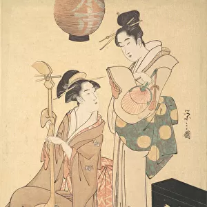 Two Geisha, ca. 1792. Creator: Hosoda Eishi