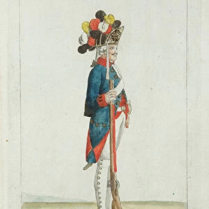 Grenadier of the Preobrazhensky Regiment, 1793. Artist: Geissler, Christian Gottfried Heinrich (1770-1844)