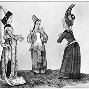 Horned and steeple headdresses, 15th century, (1910)