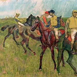 Horse racing scenes