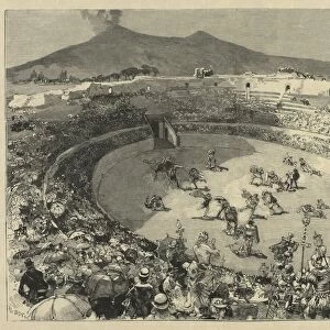 Italy. The Festival of Pompei, The circus of gladiators, 1884