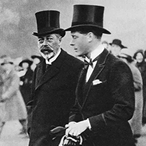 King George V and his son, Prince Edward, Duke of Windsor, 1930s