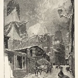 La Rue des Barres, 1886. Creator: Auguste Louis Lepere (French, 1849-1918)