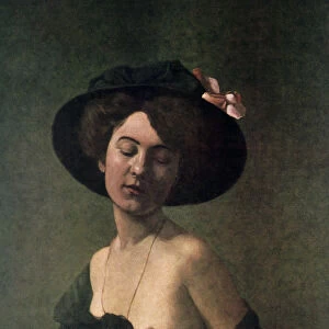 Lady in a Hat, 1908. Artist: Felix Vallotton