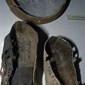 Leather shoes from Hallstatt, Austria. Celtic Iron Age, c6th century